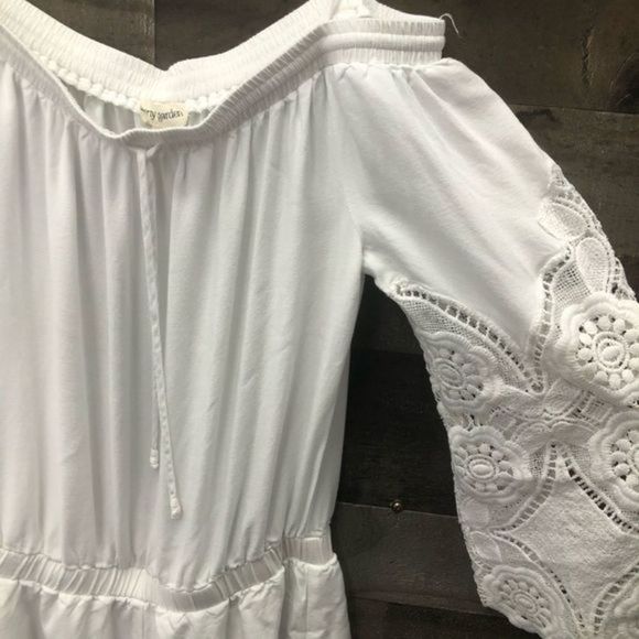 Liberty Garden Off Shoulder Lace Romper - Picture 6 of 7